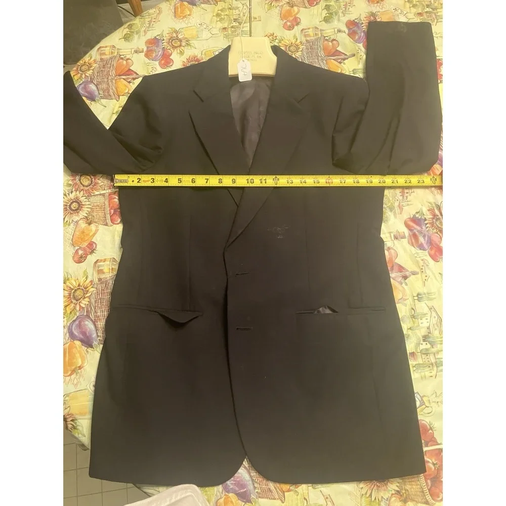 Vintage Burberrys Blazer Mens 42R Navy Blue Wool Sport Coat Jacket Gold Buttons